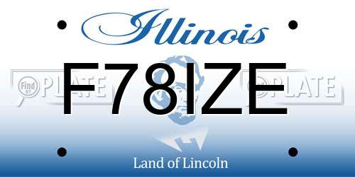 F78IZE Illinois License Plate
