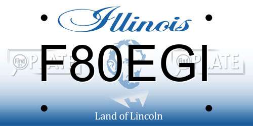 F80EGI Illinois License Plate