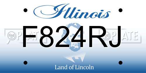 F824RJ Illinois License Plate