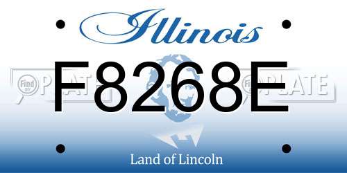 F8268E Illinois License Plate
