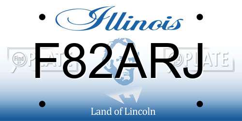 F82ARJ Illinois License Plate