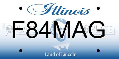 F84MAG Illinois License Plate