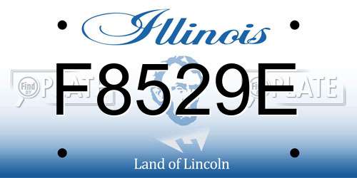 F8529E Illinois License Plate