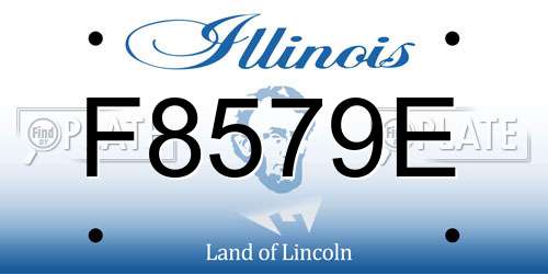 F8579E Illinois License Plate