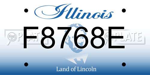 F8768E Illinois License Plate