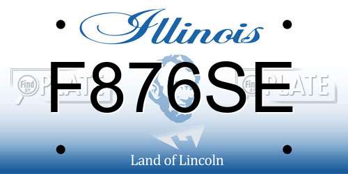 F876SE Illinois License Plate