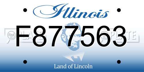 F877563 Illinois License Plate