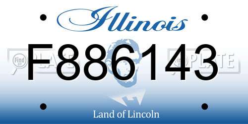 F886143 Illinois License Plate