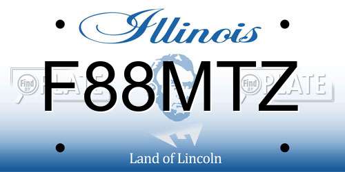 F88MTZ Illinois License Plate