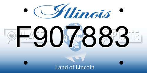 F907883 Illinois License Plate