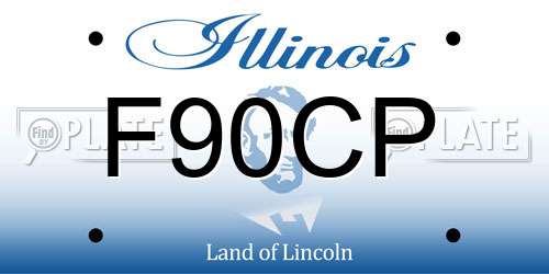F90CP Illinois License Plate