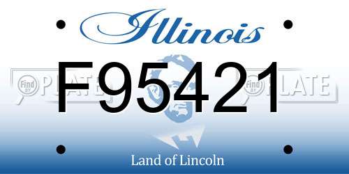 F95421 Illinois License Plate
