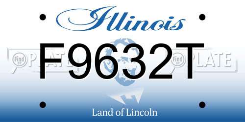 F9632T Illinois License Plate