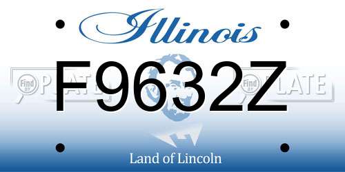 F9632Z Illinois License Plate