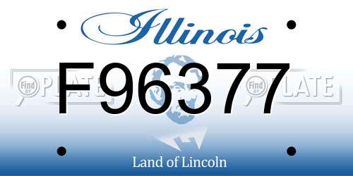 F96377 Illinois License Plate
