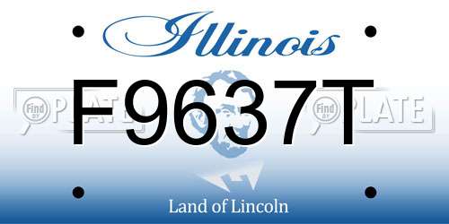 F9637T Illinois License Plate
