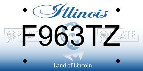 F963TZ Illinois License Plate