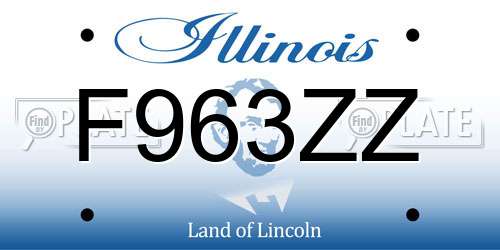 F963ZZ Illinois License Plate