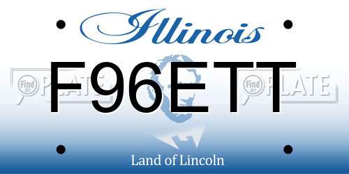 F96ETT Illinois License Plate