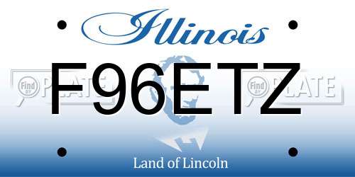 F96ETZ Illinois License Plate