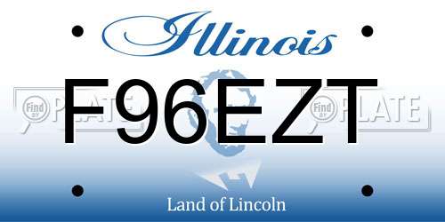 F96EZT Illinois License Plate