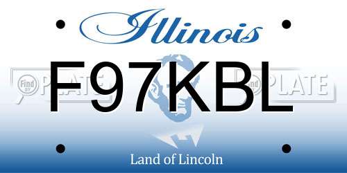 F97KBL Illinois License Plate