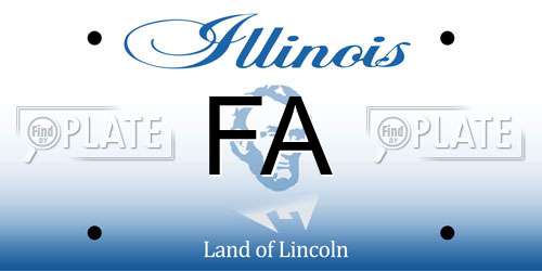 FA Illinois License Plate