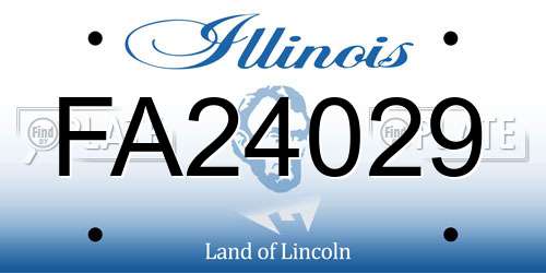 FA24029 Illinois License Plate
