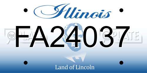 FA24037 Illinois License Plate