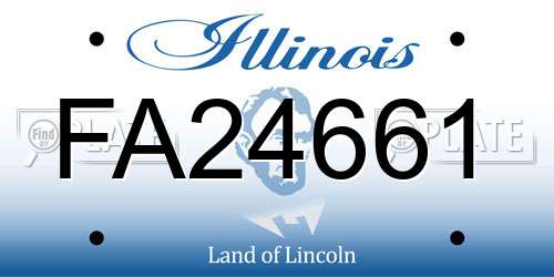 FA24661 Illinois License Plate