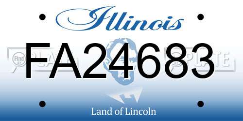 FA24683 Illinois License Plate