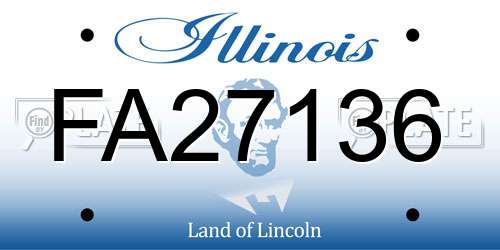 FA27136 Illinois License Plate