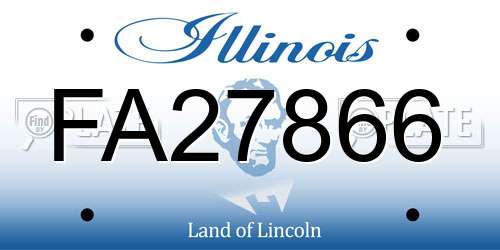 FA27866 Illinois License Plate