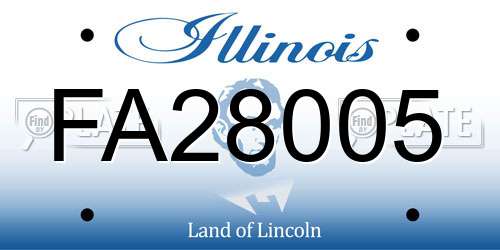 FA28005 Illinois License Plate