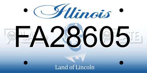 FA28605 Illinois License Plate