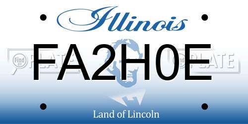 FA2H0E Illinois License Plate