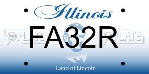 FA32R Illinois License Plate