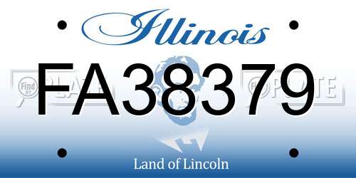FA38379 Illinois License Plate