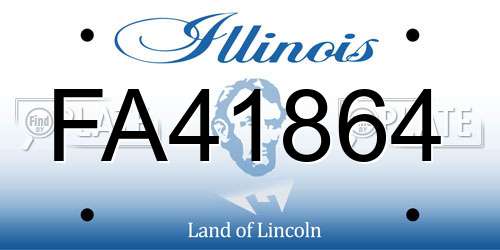 FA41864 Illinois License Plate