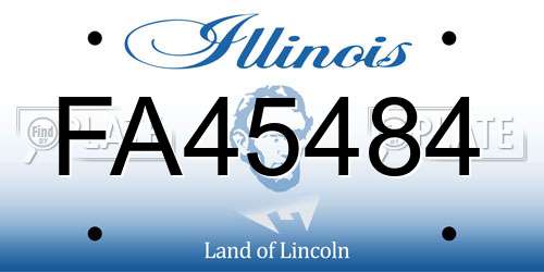 FA45484 Illinois License Plate