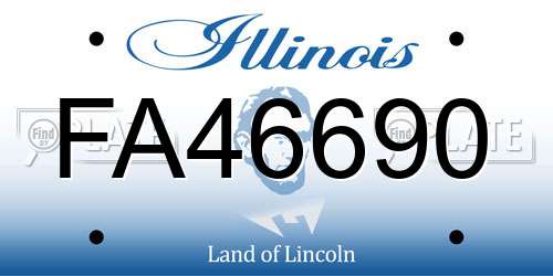 FA46690 Illinois License Plate