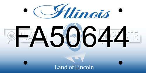 FA50644 Illinois License Plate