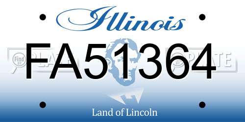 FA51364 Illinois License Plate