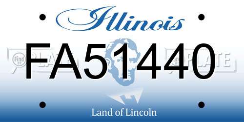 FA51440 Illinois License Plate