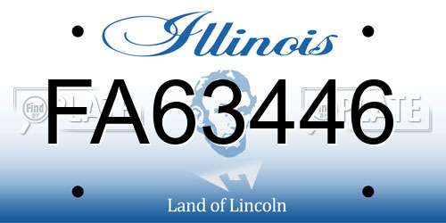FA63446 Illinois License Plate