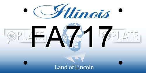 FA717 Illinois License Plate