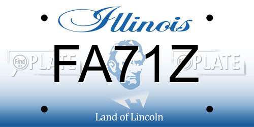 FA71Z Illinois License Plate