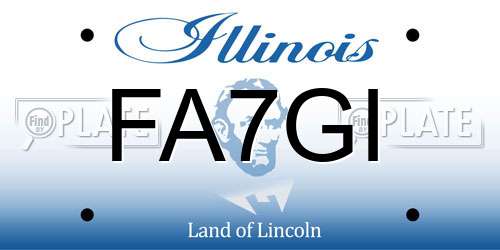 FA7GI Illinois License Plate