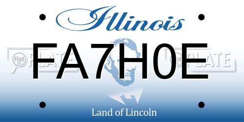 FA7H0E Illinois License Plate