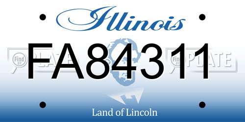 FA84311 Illinois License Plate